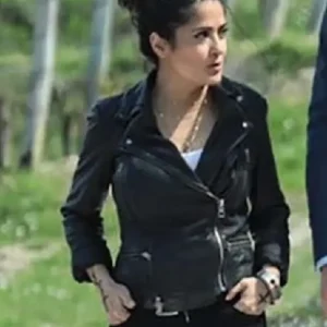 Hitman’s Wife’s Bodyguard Salma Hayek Black Jacket