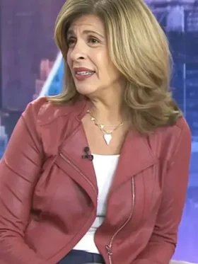Hoda Kotb The Today Show Leather Jacket Front Look