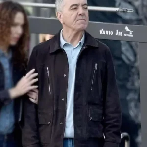 James Nesbitt Run Away Black Suede Leather Jacket