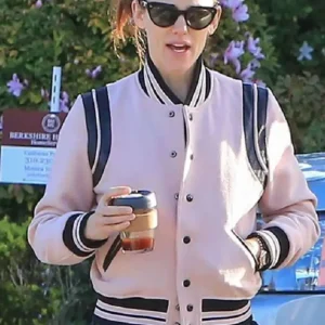 Jennifer Garner Pink Varsity Jacket
