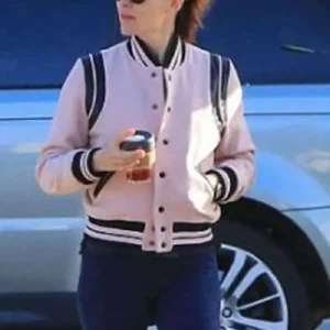 Jennifer Garner Pink Varsity Jacket