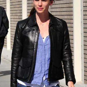 Jennifer Garner Shirt Style Black Jacket
