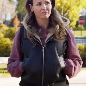 Jocelyn Hudon Chicago Fire S14 Leather Vest Front