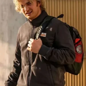 Joe Keery Cold Storage Black Jacket Front Look