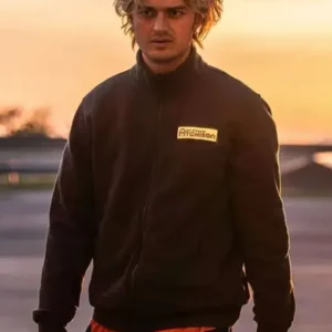 Joe Keery Cold Storage Black Jacket Front Look