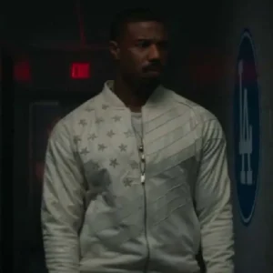 Jordan Creed Michael B. Jordan White Bomber Jacket