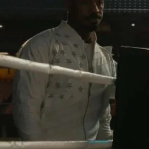 Jordan Creed Michael B. Jordan White Bomber Jacket