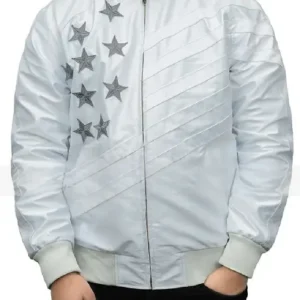 Jordan Creed Michael B. Jordan White Bomber Jacket