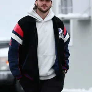 Josh Allen Buffalo Bills Bomber Jacket Front Look