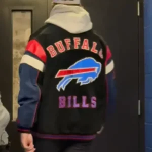 Josh Allen Buffalo Bills Bomber Jacket Back Look