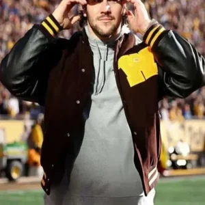 Josh Allen Retirement Ceremony Varsity Jacket Front Look