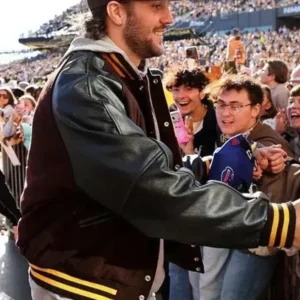 Josh Allen Retirement Ceremony Varsity Jacket Side Look