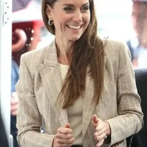 Kate Middleton Pinstripe Beige Blazer