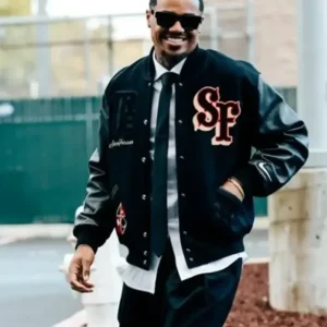 Kendrick Bourne 49ers Varsity Jacket Front look