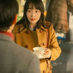 Kim Min-ha Typhoon Family Brown Wool Coat