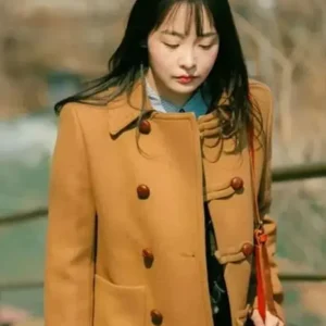 Kim Min-ha Typhoon Family Brown Wool Coat