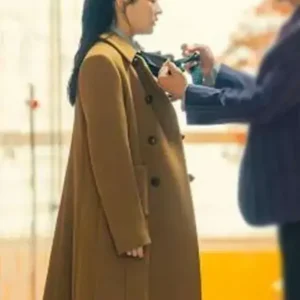 Kim Min-ha Typhoon Family Brown Wool Coat