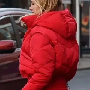 Kimberley Garner Red Puffer Jacket