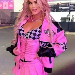 Kina Tavarozi Hello Kitty Pink Racing Jacket Front Look