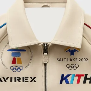 Kith x AVIREX Olympics Heritage Leather Bomber Jacket