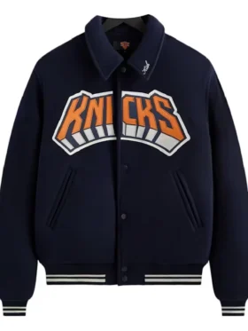 Kith x New York Knicks Empire Coaches Navy bomber Jacket