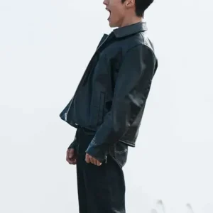 Kong Ji-hyeok Dynamite Kiss Black Leather Jacket