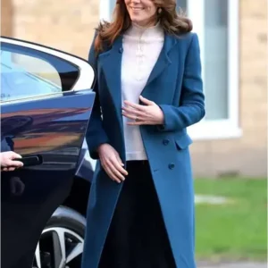 LEYF Kate Middleton Blue Coat Front Look