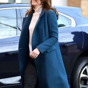 LEYF Kate Middleton Blue Coat Front Look