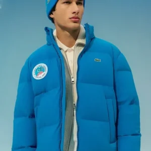Lacoste x Olympic Heritage Cortina Blue Puffer Jacket