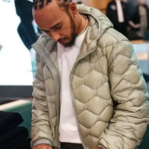 Lewis Hamilton Quilted Puffer Jacket Look