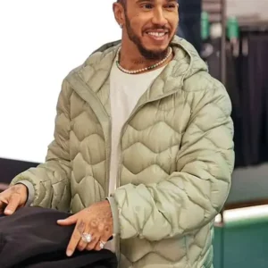 Lewis Hamilton Quilted Puffer Jacket Front Look