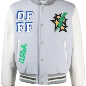 Lil Durk Off White Varsity Jacket
