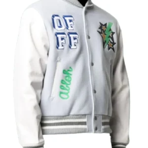 Lil Durk Off White Varsity Jacket