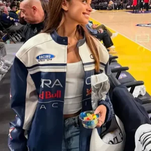 Lir Bareket Oracle Red Bull Racing Leather Jacket Front Look