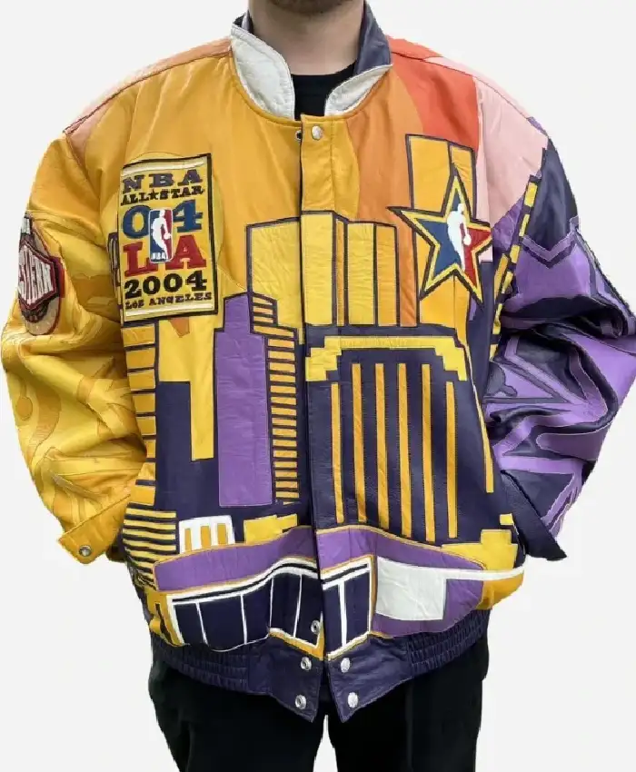 Los Angeles NBA All Star 2004 Jeff Hamilton Leather Jacket - Sale