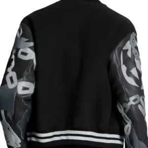 Louis Vuitton Chains Camo Varsity Jacket Back Look