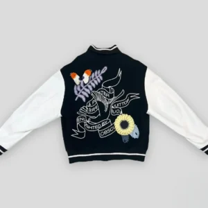 Louis Vuitton Crochet Flowers Black Varsity Jacket