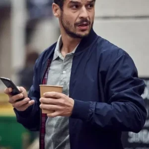Lupin S01 Youssef Guedira Blue Jacket Front Look