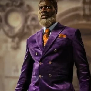 Lupin S03 Assane Purple Suit Front Look