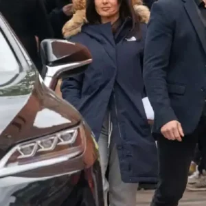 Magic Mike’s Last Dance Salma Hayek Blue Coat