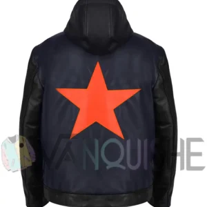Marty Supreme Hooded Leather Jacket Back look