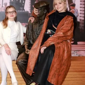 Mean Girls Renee Rapp Brown Leather Coat