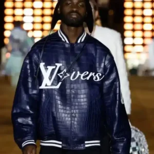 Mens Louis Vuitton Vers Blue Varsity Jacket