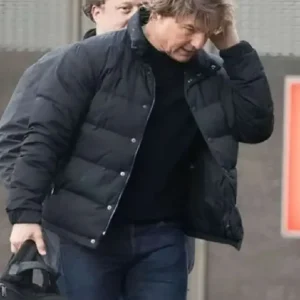 Mission Impossible 8 Tom Cruise Black Puffer Jacket
