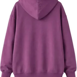 Mistletoe Murders S02 Violet Wilner Purple Hoodie Back Look