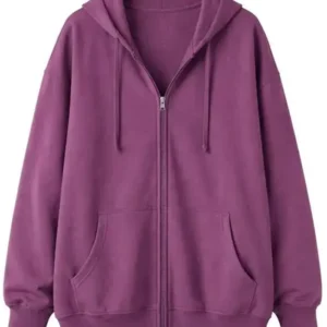 Mistletoe Murders S02 Violet Wilner Purple Hoodie Front Look