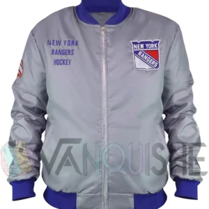NY Rangers Team OG 2.0 Silver Satin Jacket