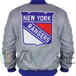 NY Rangers Team OG 2.0 Silver Satin Jacket