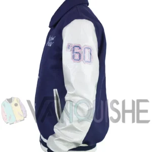 New England Patriots Navy and Off White Varsity Jacket
