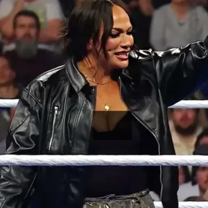 Nia Jax WWE Smackdown Black Leather Jacket